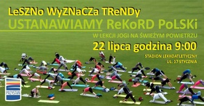 Rekord Polski - joga na świeżym powietrzu 