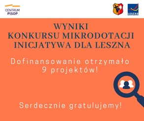 Wyniki Konkursu Mikrodotacji Inicjatywa dla Leszna!