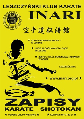 Klub Karate INARI prowadzi nabór na nowy sezon