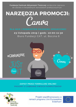 Narzędzia promocji: CANVA - bezpłatne warsztaty dla podmiotów ekonomii społecznej