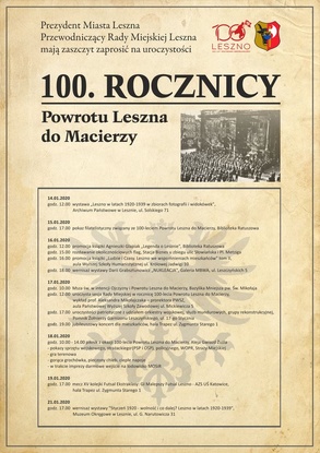 Obchody 100-lecia powrotu Leszna do Macierzy 