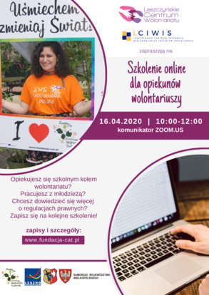 Leszczyńskie Centrum Wolontariatu organizuje szkolenie online 