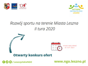 Rozwój sportu na terenie Miasta Leszna – II Tura 2020