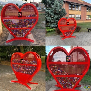 Serca na plastikowe nakrętki w 4 miejscach w Lesznie !