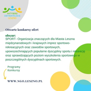 Otwarty konkurs ofert- organizacja znaczących dla Miasta Leszna imprez sportowo-rekreacyjnych oraz zawodów sportowych