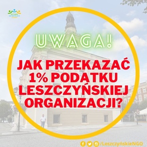 Jak przekazać 1% podatku organizacji pozarządowej w Lesznie?