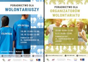 Poradnictwo dla wolontariuszy i organizatorów wolontariatu - ostatnie dyżury!