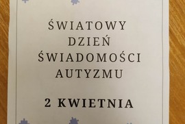 Zdjęcie przedstawia ulotkę nt. autyzmu (photo)