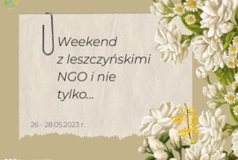 Zdjęcie przedstawia grafikę promującą Weekend z leszczyńskimi NGO i nie tylko (photo)