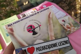 Zdjęcie przestawia materiały promocyjne wraz z tabliczką I love pozarządowe Leszno (photo)