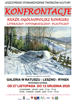 Konfrontacje 2020 - XXXIX Ogólnopolski Konkurs Literacko – Fotograficzno – Plastyczny. Wyniki konkursu.