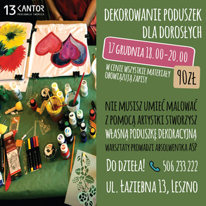 Warsztaty - malowanie poduszek