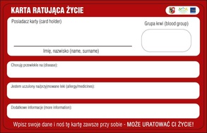 Karta ratująca życie ICE - odbierz i noś przy sobie