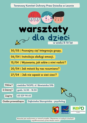 Warsztaty psychoedukacyjne dla dzieci
