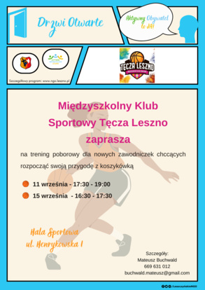 Międzyszkolny Klub Sportowy Tęcza LESZNO- Drzwi Otwarte AOL
