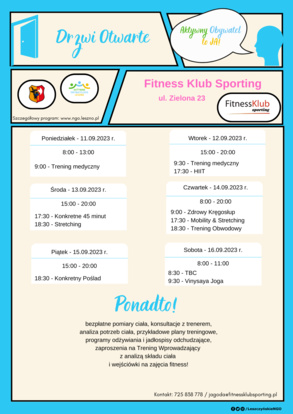 Fitness Klub Sporting - Drzwi Otwarte AOL