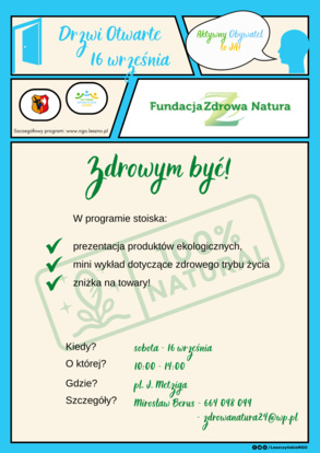 Zdrowym być - Fundacja Zdrowa Natura - Drzwi Otwarte AOL