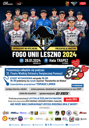 WOŚP i PREZENTACJA DRUŻYNY FOGO UNII LESZNO