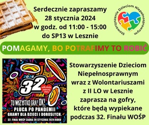 Wypiekane gofry dla WOŚP