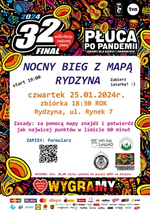 Nocny Bieg z mapą dla WOŚP
