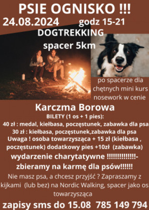 OGNISKO Z PSAMI DOGTREKKING NORDIC WALKING