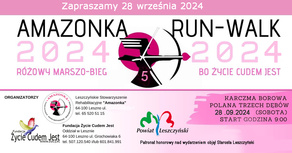 Różowy marszo-bieg parkrun Leszno