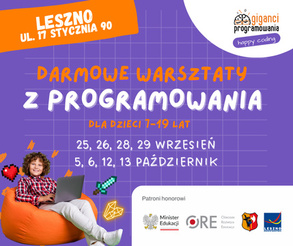 Bezpłatne warsztaty z programowania dla dzieci i młodzieży