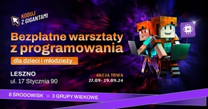 Bezpłatne warsztaty z programowania dla dzieci i młodzieży