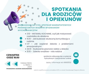 Spotkania dla rodziców i opiekunów w Centrum Pofilaktyki Akademia Zdrowia