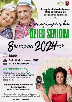 Prezydent Miasta Leszna zaprasza na Leszczyński Dzień Seniora