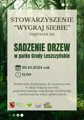 Sadzenie drzew w parku Grody Leszczyńskie