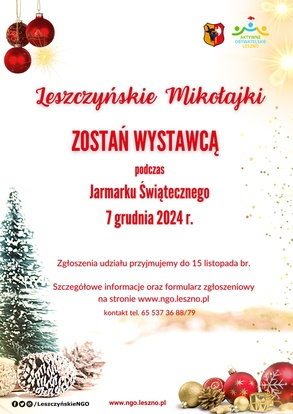 Zostań wystawcą podczas Jarmarku Świątecznego