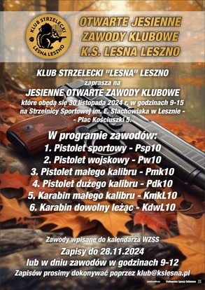 Otwarte Jesienne Zawody Klubowe K.S. Lesna Leszno