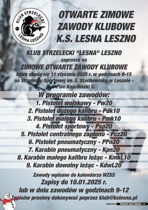 Otwarte zimowe zawody klubowe K.S. Lesna Leszno