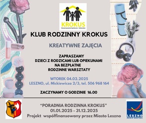 Klub Rodzinny KROKUS - zajęcia kreatywne