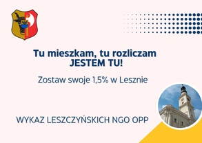 1,5% dla leszczyńskich organizacji pozarządowych w 2025 roku!