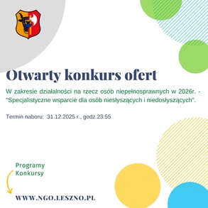 Otwarty konkurs ofert na 