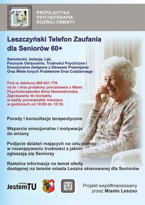 Leszczyński Telefon Zaufania dla Seniorów 60+
