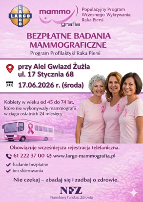 Zaproszenie na badanie mammograficzne