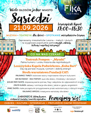 „Wiele głosów, jedno miasto – Sąsiedzi”. Wyjątkowe spotkanie mieszkańców Leszna już 21 września