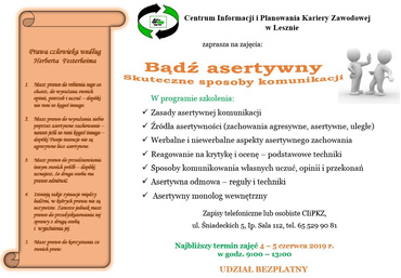 „Bądź asertywny – skuteczne sposoby komunikacji”