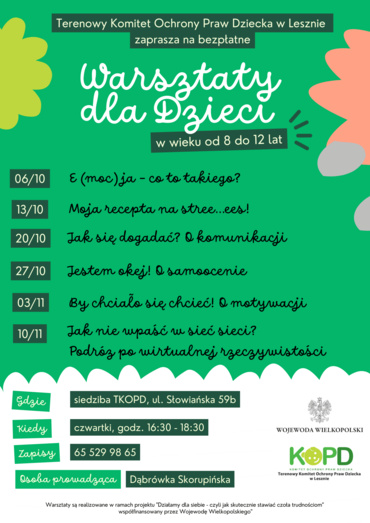 Warsztaty psychoedukacyjne dla dzieci