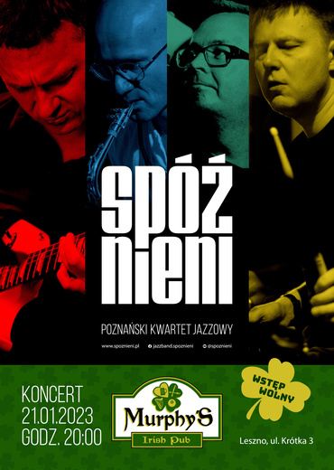 Koncert jazzowy zespołu Spóźnieni w Murphy's Irish Pub