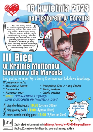 III Bieg w Krainie Muflonów- biegniemy dla Marcela