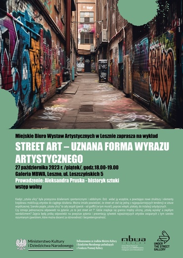 STREET ART – UZNANA FORMA WYRAZU ARTYSTYCZNEGO - wykład w MBWA Leszno