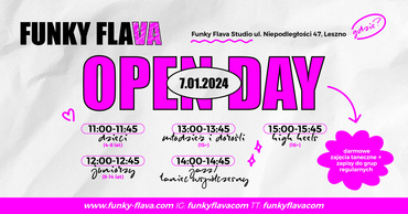 FUNKY FLAVA OPEN DAY - Darmowe zajęcia taneczne i zapisy do grup.