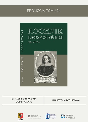 Promocja 24. tomu Rocznika Leszczyńskiego