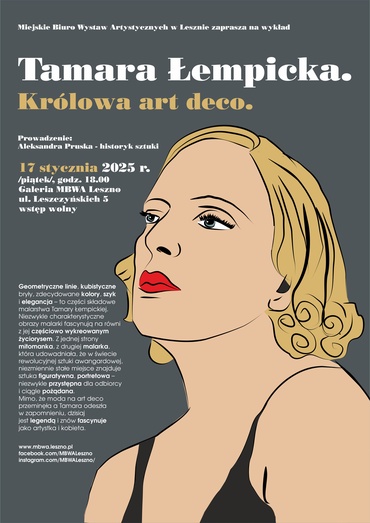 Tamara Łempicka. Królowa art deco - wykład w MBWA Leszno