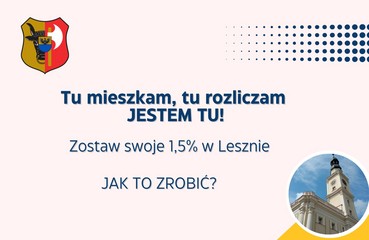 Jak przekazać 1,5% podatku organizacji pozarządowej w Lesznie?