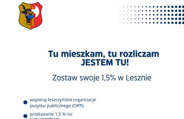 Twoje 1,5% dla Leszna! Tak, to proste!